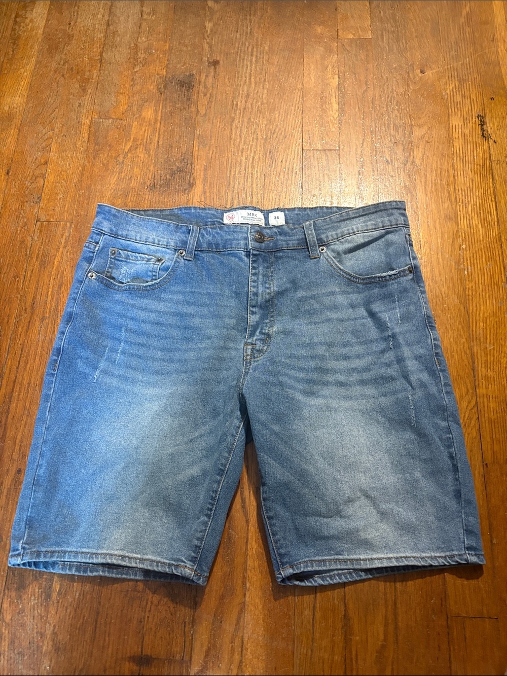 Men's Light Blue Denim Jean Shorts - Casual Everyday Wear